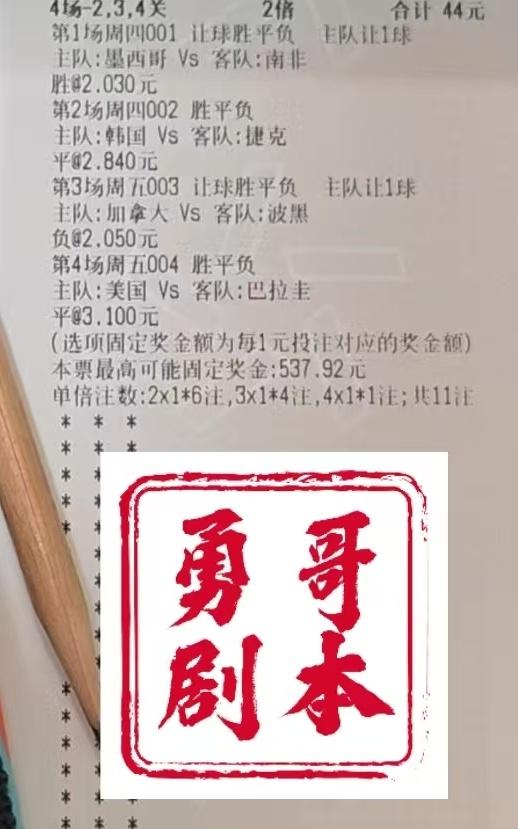 6.11勇哥剧本